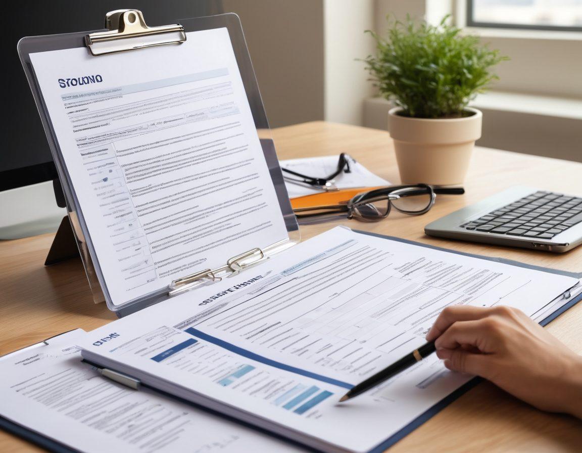 A collage depicting pre-employment background screening: an open clipboard with a checklist, a magnifying glass over a resume, diverse professionals communicating in a modern office setting, and a computer screen showing data analytics. The colors should be professional with a balance of warm and cool tones to evoke trust and clarity. super-realistic. vibrant colors. modern office style.